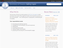 Tablet Screenshot of finance.virginia.gov