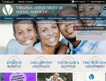 Tablet Screenshot of dss.virginia.gov