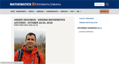 Desktop Screenshot of math.virginia.edu